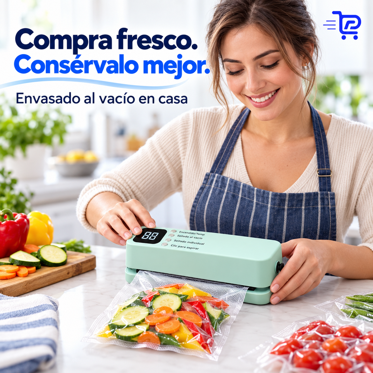 Fresko Mini | Envasadora al Vacío Portátil + Más frescura, menos desperdicio.