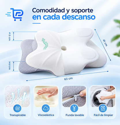 Ortoleep - Almohada cervical viscoelástica / DESPERTAR SIN DOLOR