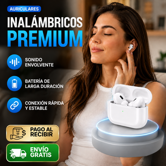 AirPods PRO + caja y cargador + Bluetooth 5.3 Premium + ¡REGALO EXCLUSIVO SOLO HOY!  🔥