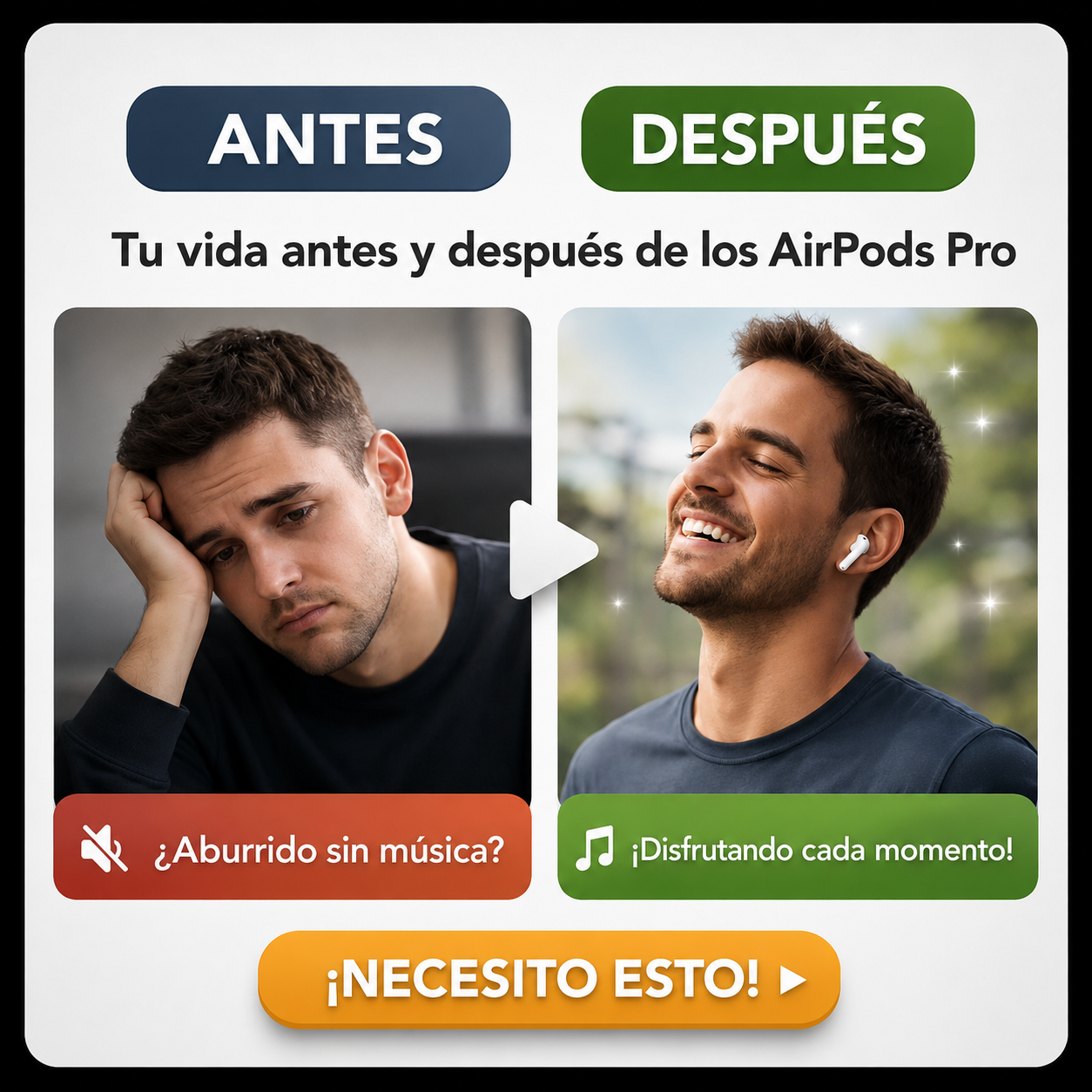 AirPods PRO + caja y cargador + Bluetooth 5.3 Premium + ¡REGALO EXCLUSIVO SOLO HOY!  🔥