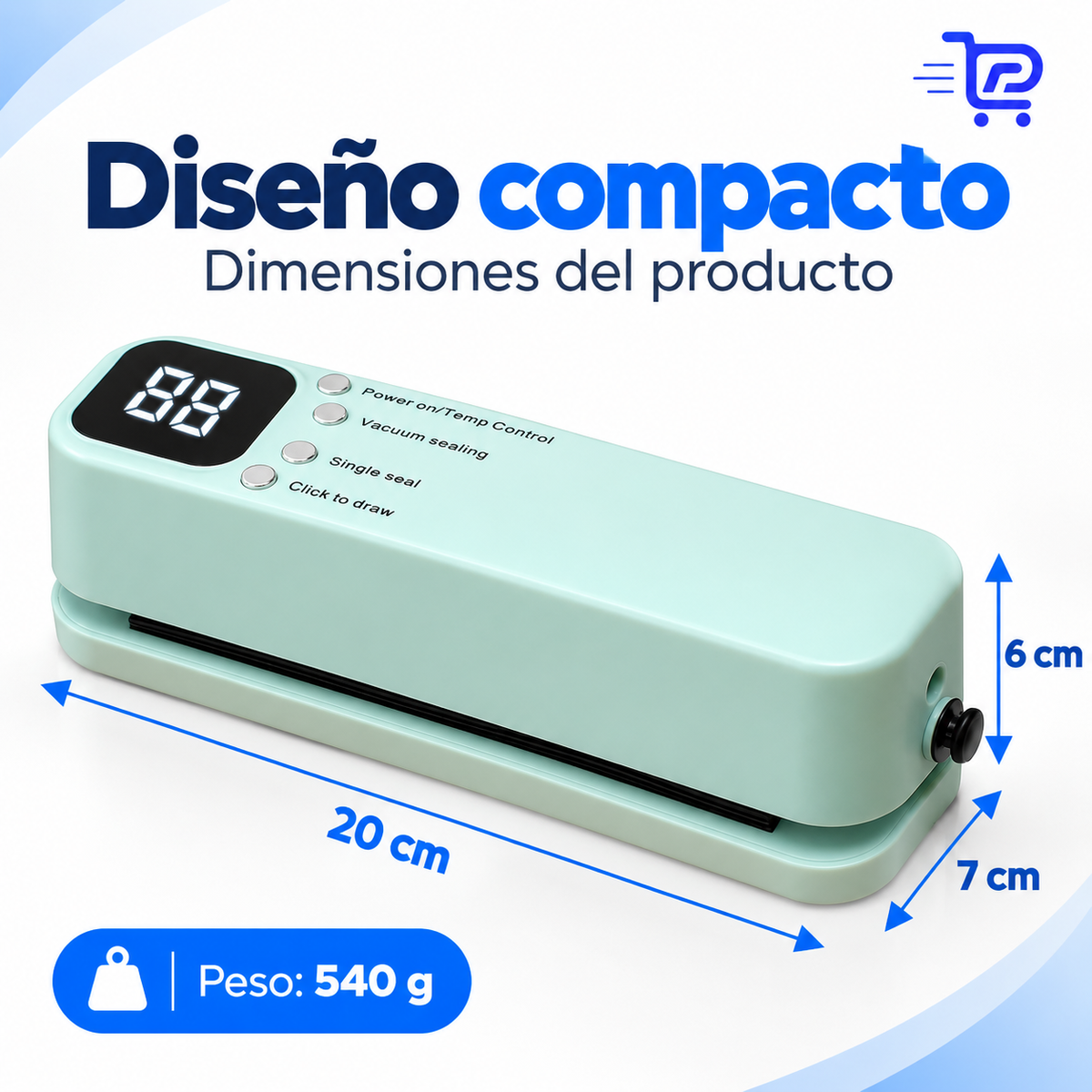 Fresko Mini | Envasadora al Vacío Portátil + Más frescura, menos desperdicio.