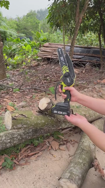 Motosierra eléctrica con doble bateria