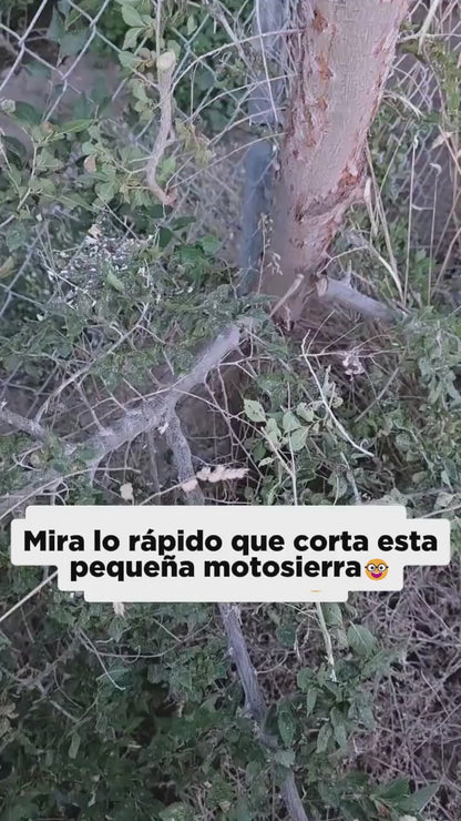 Motosierra eléctrica con doble bateria